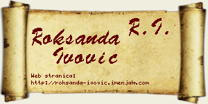 Roksanda Ivović vizit kartica